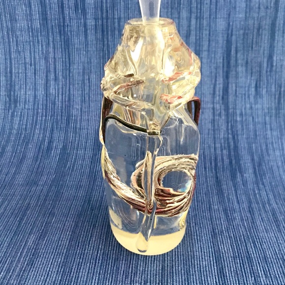 Pazzia Murano Glass Perfume Bottle, Handblown Glass Art One of a kind Hand blown Art Glass perfume bottle